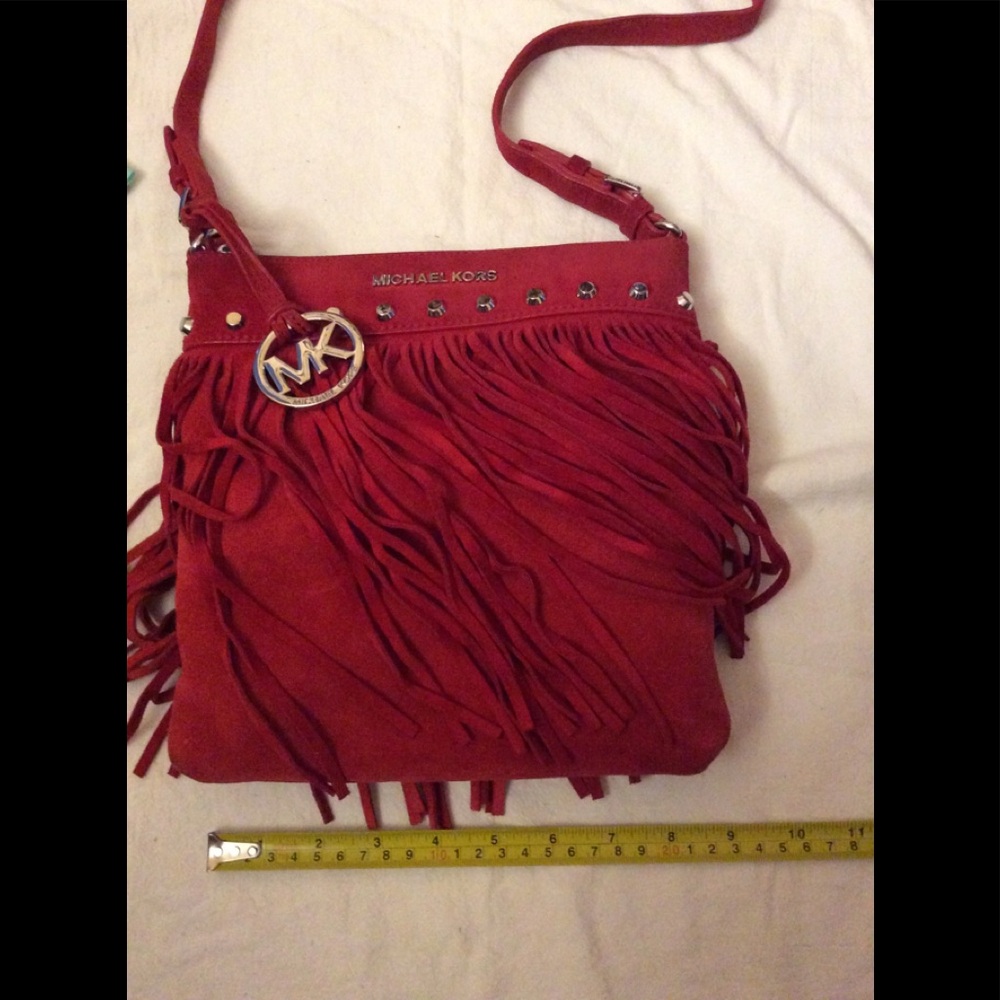 Michael Kors suede messenger bag